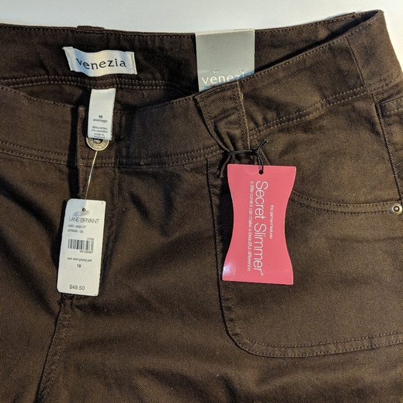 Lane Bryant Venezia Jeans Lane Bryant Venezia Chocolate Brown Stretch